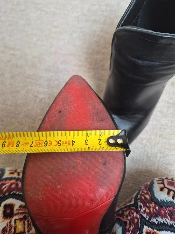 Botas de tacón negras con punta de almendra y cierre de cremallera talla EU36 – photo 8